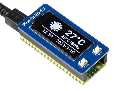 Display OLED 1.3" 64128 para Raspberry Pi Pico SPI/I2C