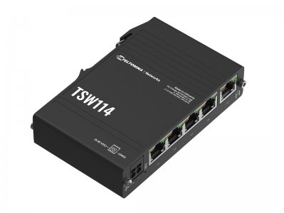 TSW114 Conmutador Gigabit 5 Puertos Carril DIN Teltonika