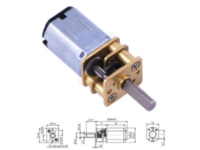 Mini Motor Reductor Metalico 100:1 Alta Potencia