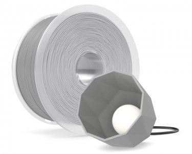 Rollo Filamento PLA Gris Ceniza 1.75mm BQ Bobina 1kg