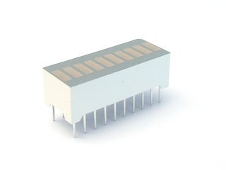 Barra de 10 leds color verde 5,08 X 1,78 mm