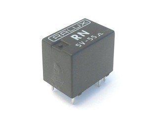 Rel super miniatura Tipo RN. 1contacto 2 Amp Bobina 5Vcc Ralux